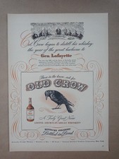 1940s OLD CROW Kentucky General Lafayette USA Military Vintage Poster Print Ad picture