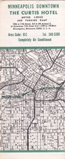 1960's The Curtis Hotel Minneapolis Street Map Brochure picture
