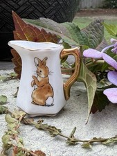 Vintage Reutter Porzellan Peter Rabbit Miniature Creamer Beatrix Potter Germany picture