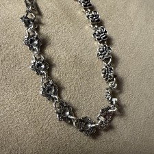 Distressed Looking With A Sweet And Delicate Silver Roses Look 7” Bracelet picture