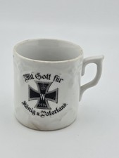 Antique Original WWI German Porcelain Coffee Cup Iron Cross 1914 Kaiser Wilhelm picture