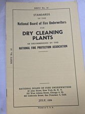 Vintage 1954 NBFU No 32 Dry Cleaning Plants Fire Protection Standard 24pp picture
