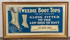 RARE c1915-20 Butte Montana Trolley Car Ad Tweedie Boot Tops The Boot Shop picture