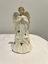 Potpourri Designs White Ceramic Angel Candle holder, Tealight, Christmas picture