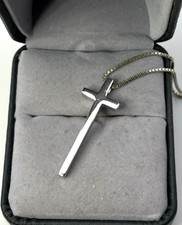 Vtg THIN CHRISTIAN CROSS & 18 in. 