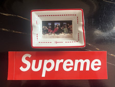 Supreme Red & White Rectangular Ashtray with Last Supper Design picture