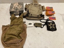 US Military Tactical IFAK Pouch ACU Coyote Vest Mesh Bag US Flag Patches Lot picture