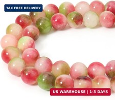 60pcs 6mm Natural Watermelon Tourmaline Gemstone Beads Energy Healing Crystal Ro picture
