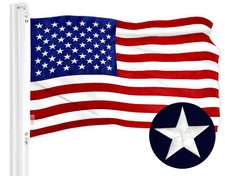 Heavy Duty Embroidered US American Flag, 2x3 ft Sewn Stripes, Grommets picture