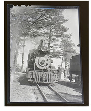 5/2/48 Edaville Railroad Carver, MA Head On View Locomotive #8 Photo Negative picture
