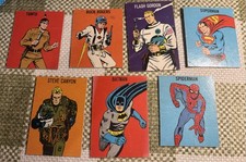 1960’s Era Marvel DC Card Lot Spiderman Batman Superman Rare Issue G-EX X7 Cards picture