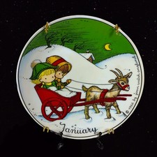 Joan Walsh Anglund Ebeling Reuss Month January Plate W Germany 7.75” picture
