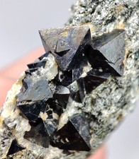 36-gm Magnetite octahedron Crystals with Rainbow on Matrix, Magnetite Specimen picture