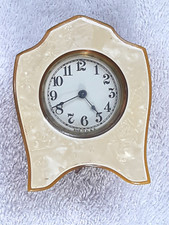 Excellent 1930's  Catalin/Bakelite Orange ClockTransparent wind-up  Works - Nice picture