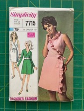 1968 Simplicity Sewing Pattern #7715 Size 12 Uncut picture