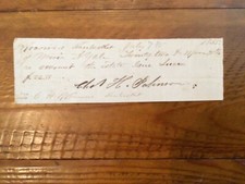 1855 NANTUCKET MA invoice signed by CHARLES H ROBINSON realtor architect builder picture