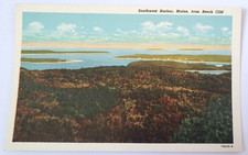 VTG 1947 SOUTHWEST HARBOR ME PC View from Beech Cliff Teich Archives MINT picture
