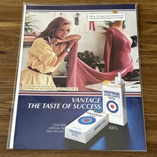 1984 Vantage Ultra Lights 100s Cigarettes Taste of Success 80s Vintage Print Ad picture