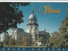 Springfield Illinois State Capitol Unposted Continental souvenir postcard picture