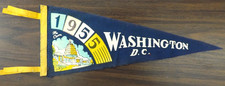 VINTAGE DATED 1955 WASHINGTON D.C. PENNANT 17.5