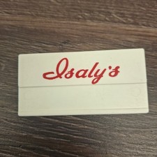 Vintage Isaly's Dairy Store Employee Name Tag Badge Pin Uniform Collectible picture