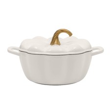 The Pioneer Woman 3.5-Quart Pumpkin Enameled Cast Iron Dutch Oven, Linen picture