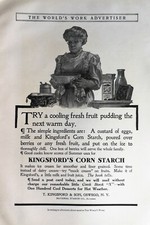 Vintage 1909 Kingsford's Corn Starch T Kingsford & Son Full Page Original Ad 721 picture