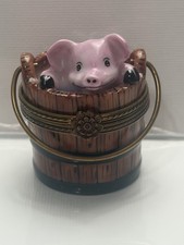 Genuine PV marque Deposee Pig Limoges Box picture