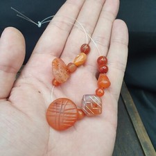 Wonderful Ancient Sasanian Etched Carnelian Bead in good Condition picture