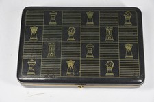 Vintage Hickok Tie Clip Bar Holder Box Chess Pieces Castle Felt Interior Jewelry picture