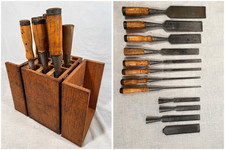 12 - Lot VTG LAKESIDE  Socket Firmer Chisel Set 2” Timber Frame Woodworking Set picture