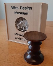 Vitra Miniatures Eames Stool Model A Walnut 1:6 Charles Ray Eames w/ Box picture
