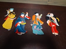 Vintage Folk Art Chinese Silk And Paper Dolls picture