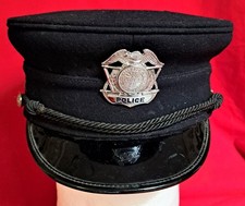 RARE SOUTHERN PACIFIC LINES POLICE RAILROAD TRAIN HAT ORIGINAL VINTAGE BUTTONS picture