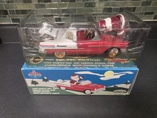 Amoco 1955 Bel Air Chevy Pedal Car Bank & Santa Driver Gearbox Collectible ~NEW picture