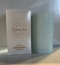 PartyLite CALM WATERS 3 x 4 GloLite Pillar Candle L34143 NIB Fresh Home Glo Lite picture