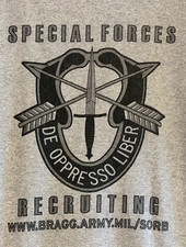 Special Forces Recruiting PT shirt Ft Bragg Original picture