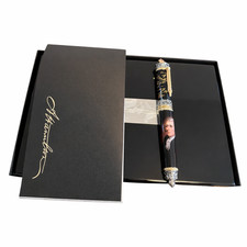 Montegrappa Alexander Hamilton Ltd. Edition Fountain Pen 18K M Nib Vermeil Black picture