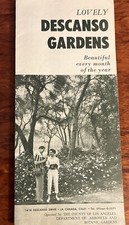 VTG Rare 1960's Brochure for Descanso Gardens Los Angeles La Canada  picture