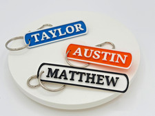 Custom 3D Printed Name Keychain | Personalized Gym Bag Tag | Gift for Him or Her picture