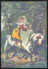 Hazell's Perfumes Hazell & Dalley & Co. NY Victorian Trade Card Women Ride Horse picture