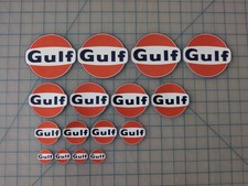 Gulf Oil Racing Sticker Decal High Quality UV Laminated Waterproof 4 yr Outdoor picture