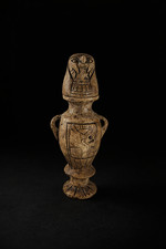Rare Ancient Egyptian Horus Statue of Authentic Falcon Head Vase Artifact picture