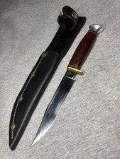 William Rogers I Cut My Way Hunting Knife with Sheath Sheffield England picture