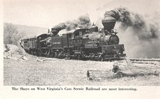 Cass Scenic Railroad Shay Steam Locomotives West Virginia 5.25 x 3.8