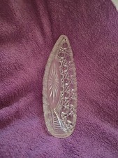 American Brilliant lead crystal celery canoe vintage era picture