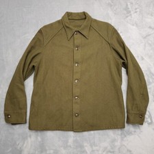 US Army Jacket Mens M 1950s Wool OG 108 Field Shirt Military WWII Korea Vintage picture