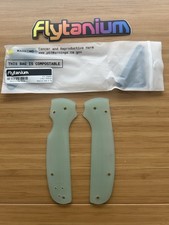 Spyderco Shaman Flytanium Handle Scales - Lotus Natural Jade G10 FLY-1268NJ picture