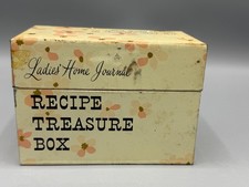 Vintage Ladie's Home Journal Metal Recipe Box for 3