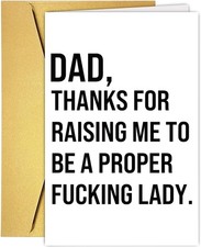 Hilarious Rude Birthday Card UUEFKTN for Dad Stepdad Grandpa Father's Day picture